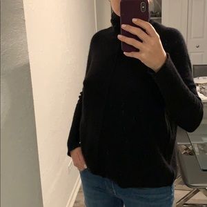 Zen Cashmere Black Turtleneck Sweater Size XS